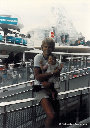 Me as a little girl in front of Disneyland's Matterhorn
