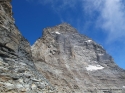Finally, the Carrel Hut in site from below the Col du Lion - Climbing the Matterhorn via Liongrat