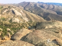 Looking down from the summit of Big Rock Candy Mountain to the SE at the raps. - South Platte, CO.