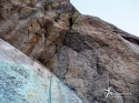 Looking up P6. 'Shock Treatment', Big Rock Candy Mountain - South Platte, CO.