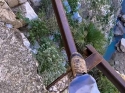 Traversing the support beam.