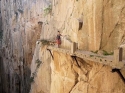 Walking along El Caminito del Rey.