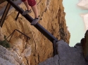 Traversing the support beam.