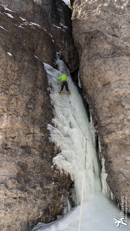 'Skylight' climb in Revelation Pants.