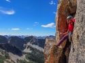 Looking up P2. Liberty Bell via 'Beckey Route' - North Cascades, WA.