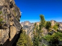 The view from the belay atop P3 (and start of descent gulley to rap anchors. Liberty Bell via 'Beckey Route' - North Cascades, WA.