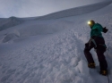 Early bird catches the Mont Blanc du Tacul, just a few seracs and crevasses to navigate - Mont Blanc via Trois Monts.